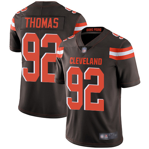 Cleveland Browns Chad Thomas Men Brown Limited Jersey #92 NFL Football Home Vapor Untouchable->cleveland browns->NFL Jersey
